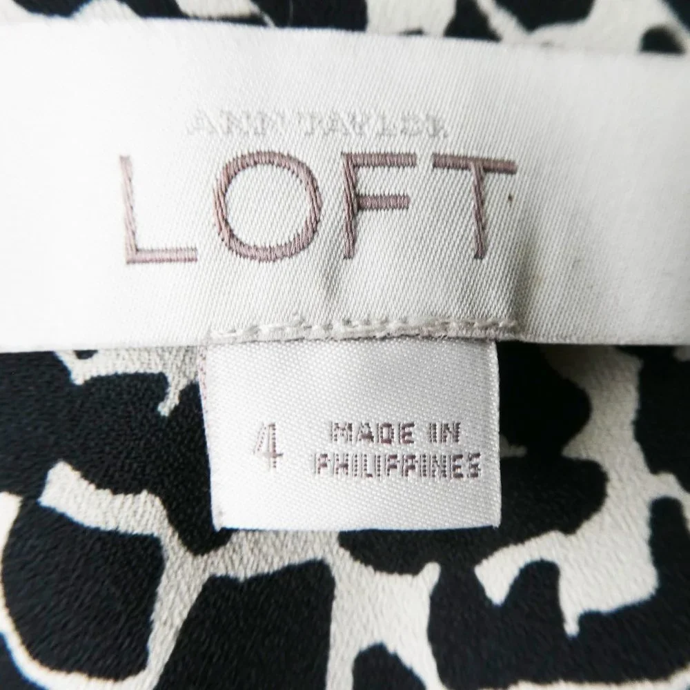 Culotte Shorts Ann Taylor Loft Animal Print Pockets Side Zip Wide Leg Vintage 4